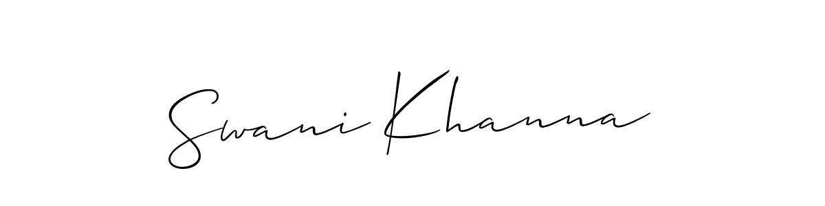 This is the best signature style for the Swani Khanna name. Also you like these signature font (Allison_Script). Mix name signature. Swani Khanna signature style 2 images and pictures png