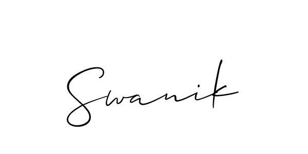 You can use this online signature creator to create a handwritten signature for the name Swanik. This is the best online autograph maker. Swanik signature style 2 images and pictures png