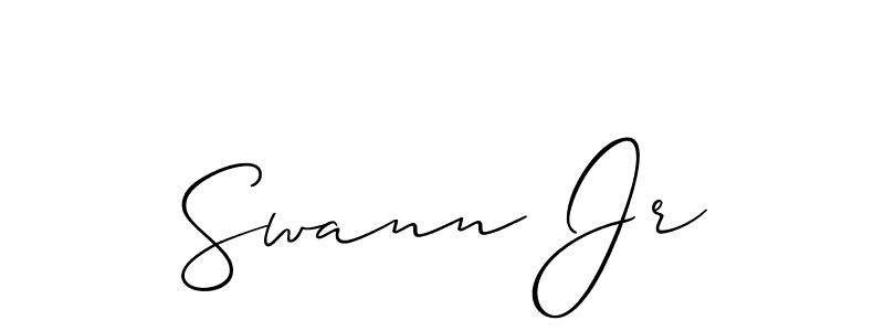 How to Draw Swann Jr signature style? Allison_Script is a latest design signature styles for name Swann Jr. Swann Jr signature style 2 images and pictures png