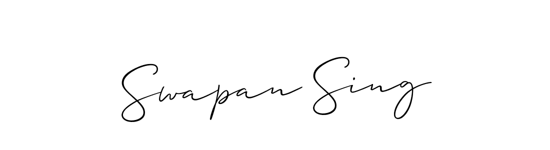 Make a beautiful signature design for name Swapan Sing. With this signature (Allison_Script) style, you can create a handwritten signature for free. Swapan Sing signature style 2 images and pictures png