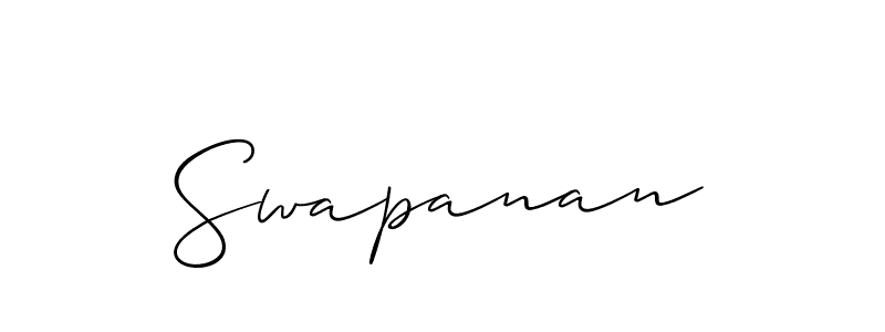 Design your own signature with our free online signature maker. With this signature software, you can create a handwritten (Allison_Script) signature for name Swapanan. Swapanan signature style 2 images and pictures png