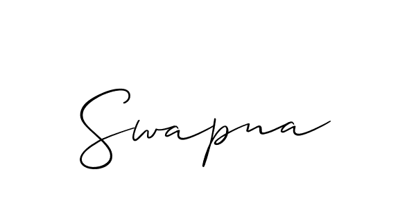 Also we have Swapna name is the best signature style. Create professional handwritten signature collection using Allison_Script autograph style. Swapna signature style 2 images and pictures png