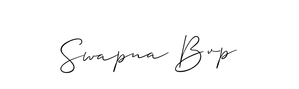 How to Draw Swapna Bvp signature style? Allison_Script is a latest design signature styles for name Swapna Bvp. Swapna Bvp signature style 2 images and pictures png