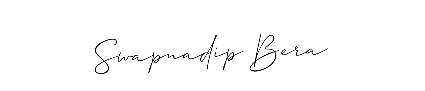 Use a signature maker to create a handwritten signature online. With this signature software, you can design (Allison_Script) your own signature for name Swapnadip Bera. Swapnadip Bera signature style 2 images and pictures png
