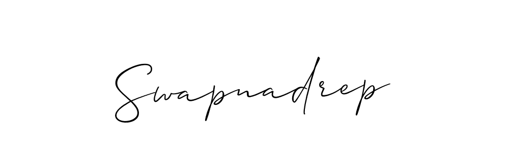 How to make Swapnadrep name signature. Use Allison_Script style for creating short signs online. This is the latest handwritten sign. Swapnadrep signature style 2 images and pictures png
