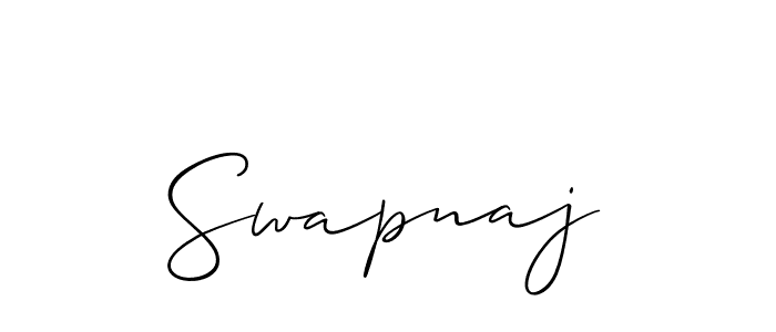 Make a beautiful signature design for name Swapnaj. With this signature (Allison_Script) style, you can create a handwritten signature for free. Swapnaj signature style 2 images and pictures png