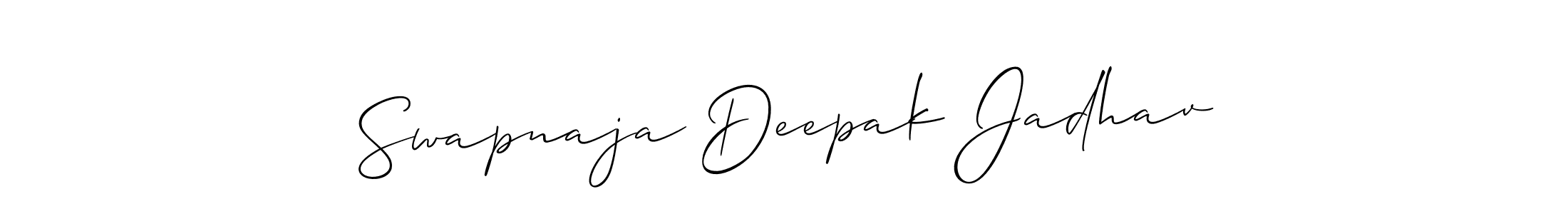How to make Swapnaja Deepak Jadhav signature? Allison_Script is a professional autograph style. Create handwritten signature for Swapnaja Deepak Jadhav name. Swapnaja Deepak Jadhav signature style 2 images and pictures png