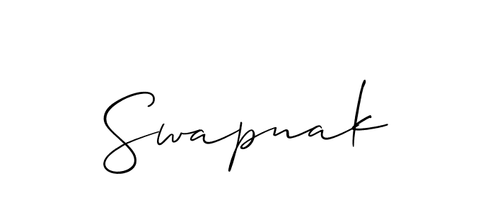 Design your own signature with our free online signature maker. With this signature software, you can create a handwritten (Allison_Script) signature for name Swapnak. Swapnak signature style 2 images and pictures png