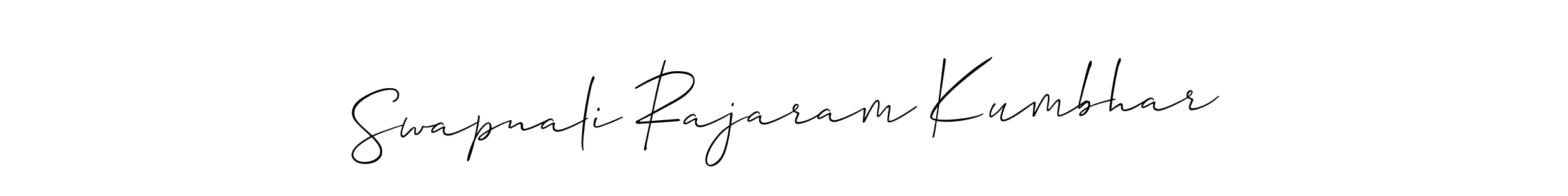 Design your own signature with our free online signature maker. With this signature software, you can create a handwritten (Allison_Script) signature for name Swapnali Rajaram Kumbhar. Swapnali Rajaram Kumbhar signature style 2 images and pictures png