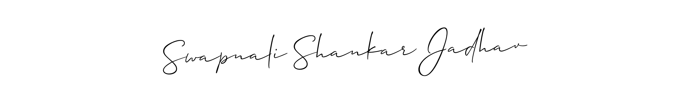 How to make Swapnali Shankar Jadhav name signature. Use Allison_Script style for creating short signs online. This is the latest handwritten sign. Swapnali Shankar Jadhav signature style 2 images and pictures png