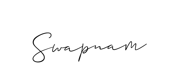 It looks lik you need a new signature style for name Swapnam. Design unique handwritten (Allison_Script) signature with our free signature maker in just a few clicks. Swapnam signature style 2 images and pictures png