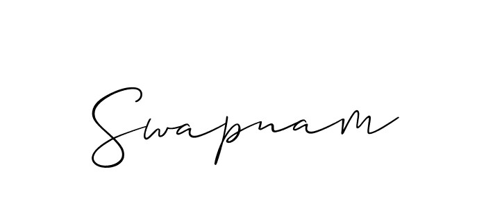 It looks lik you need a new signature style for name Swapnam. Design unique handwritten (Allison_Script) signature with our free signature maker in just a few clicks. Swapnam signature style 2 images and pictures png