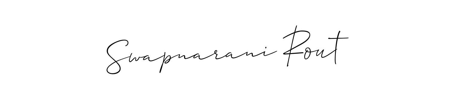 How to make Swapnarani Rout signature? Allison_Script is a professional autograph style. Create handwritten signature for Swapnarani Rout name. Swapnarani Rout signature style 2 images and pictures png