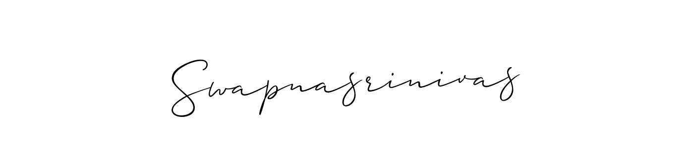 Swapnasrinivas stylish signature style. Best Handwritten Sign (Allison_Script) for my name. Handwritten Signature Collection Ideas for my name Swapnasrinivas. Swapnasrinivas signature style 2 images and pictures png