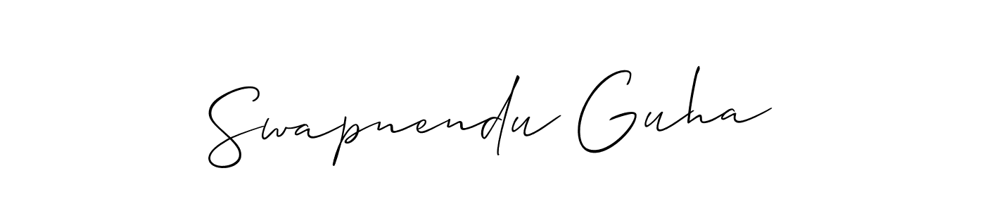 How to make Swapnendu Guha signature? Allison_Script is a professional autograph style. Create handwritten signature for Swapnendu Guha name. Swapnendu Guha signature style 2 images and pictures png