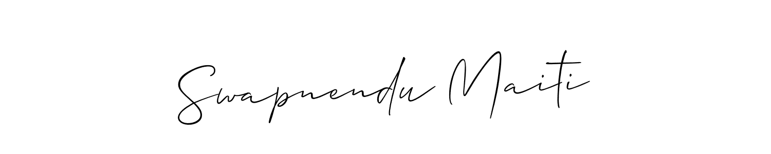 Design your own signature with our free online signature maker. With this signature software, you can create a handwritten (Allison_Script) signature for name Swapnendu Maiti. Swapnendu Maiti signature style 2 images and pictures png