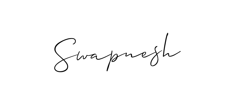 Create a beautiful signature design for name Swapnesh. With this signature (Allison_Script) fonts, you can make a handwritten signature for free. Swapnesh signature style 2 images and pictures png