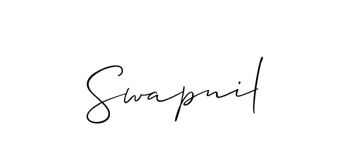 Make a beautiful signature design for name Swapnil. With this signature (Allison_Script) style, you can create a handwritten signature for free. Swapnil signature style 2 images and pictures png