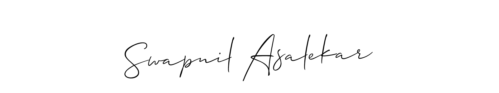 How to Draw Swapnil Asalekar signature style? Allison_Script is a latest design signature styles for name Swapnil Asalekar. Swapnil Asalekar signature style 2 images and pictures png