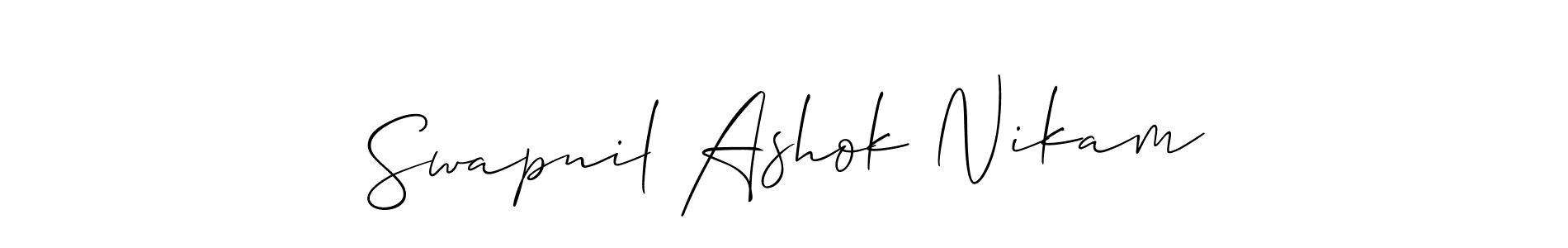 Use a signature maker to create a handwritten signature online. With this signature software, you can design (Allison_Script) your own signature for name Swapnil Ashok Nikam. Swapnil Ashok Nikam signature style 2 images and pictures png