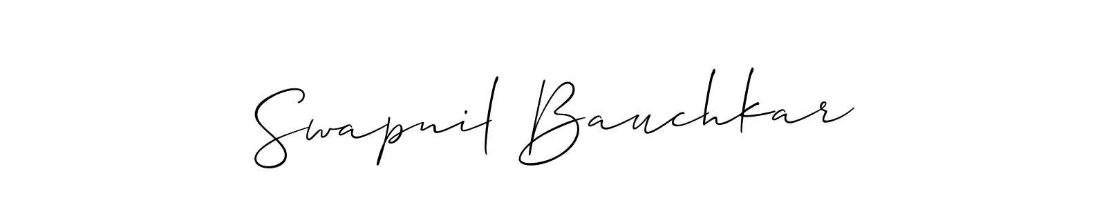 Swapnil Bauchkar stylish signature style. Best Handwritten Sign (Allison_Script) for my name. Handwritten Signature Collection Ideas for my name Swapnil Bauchkar. Swapnil Bauchkar signature style 2 images and pictures png