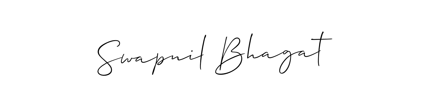 Use a signature maker to create a handwritten signature online. With this signature software, you can design (Allison_Script) your own signature for name Swapnil Bhagat. Swapnil Bhagat signature style 2 images and pictures png