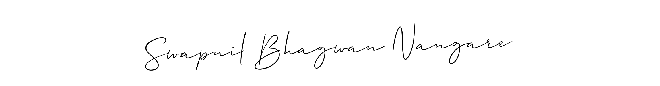 Use a signature maker to create a handwritten signature online. With this signature software, you can design (Allison_Script) your own signature for name Swapnil Bhagwan Nangare. Swapnil Bhagwan Nangare signature style 2 images and pictures png