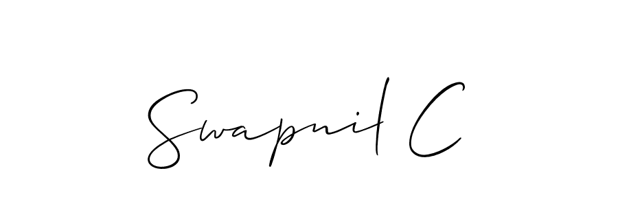 It looks lik you need a new signature style for name Swapnil C. Design unique handwritten (Allison_Script) signature with our free signature maker in just a few clicks. Swapnil C signature style 2 images and pictures png