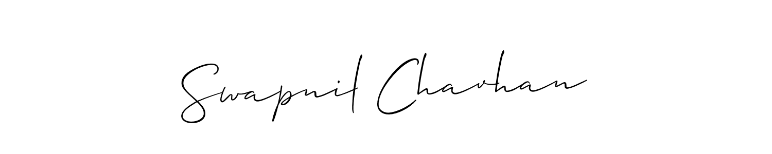 Also You can easily find your signature by using the search form. We will create Swapnil Chavhan name handwritten signature images for you free of cost using Allison_Script sign style. Swapnil Chavhan signature style 2 images and pictures png