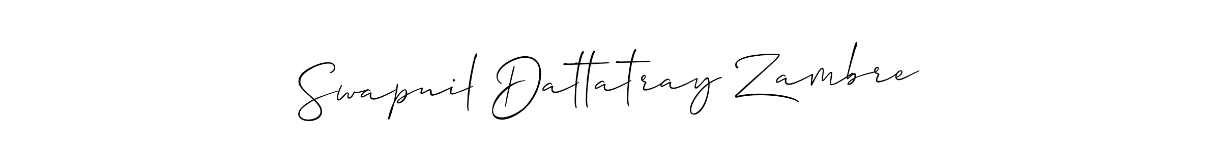 Allison_Script is a professional signature style that is perfect for those who want to add a touch of class to their signature. It is also a great choice for those who want to make their signature more unique. Get Swapnil Dattatray Zambre name to fancy signature for free. Swapnil Dattatray Zambre signature style 2 images and pictures png