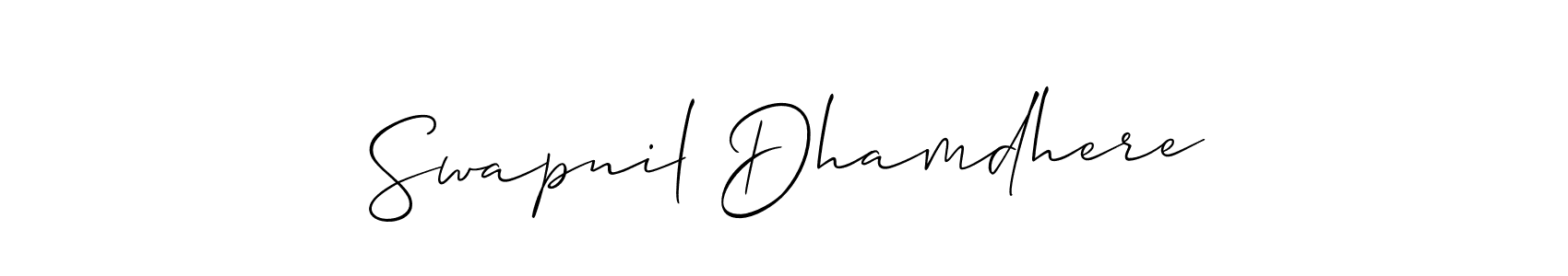 How to Draw Swapnil Dhamdhere signature style? Allison_Script is a latest design signature styles for name Swapnil Dhamdhere. Swapnil Dhamdhere signature style 2 images and pictures png