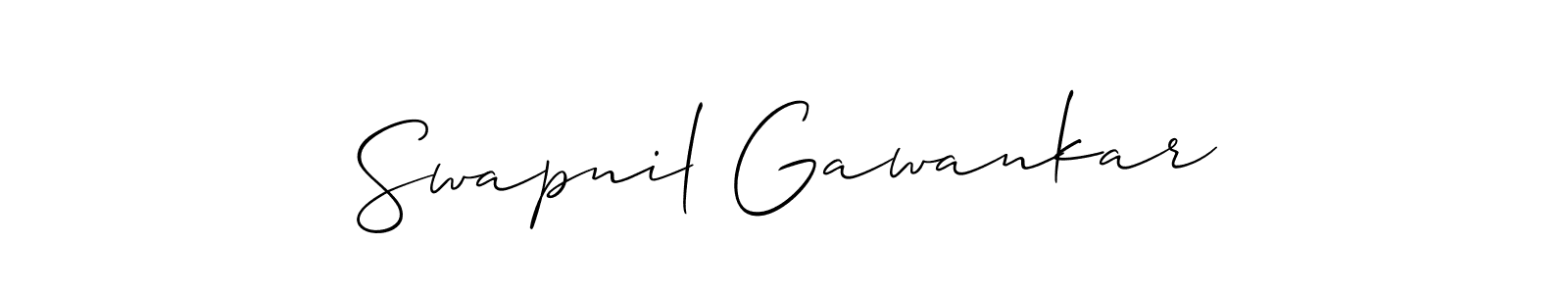 Make a beautiful signature design for name Swapnil Gawankar. With this signature (Allison_Script) style, you can create a handwritten signature for free. Swapnil Gawankar signature style 2 images and pictures png