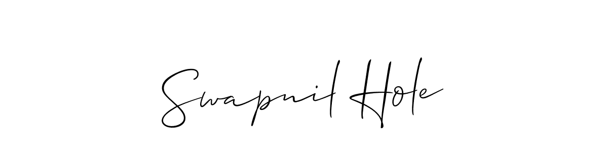 Create a beautiful signature design for name Swapnil Hole. With this signature (Allison_Script) fonts, you can make a handwritten signature for free. Swapnil Hole signature style 2 images and pictures png