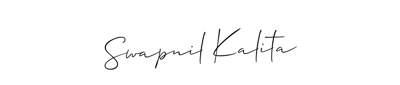 Create a beautiful signature design for name Swapnil Kalita. With this signature (Allison_Script) fonts, you can make a handwritten signature for free. Swapnil Kalita signature style 2 images and pictures png