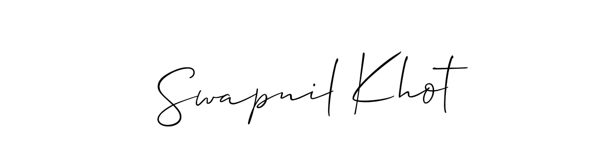 Best and Professional Signature Style for Swapnil Khot. Allison_Script Best Signature Style Collection. Swapnil Khot signature style 2 images and pictures png