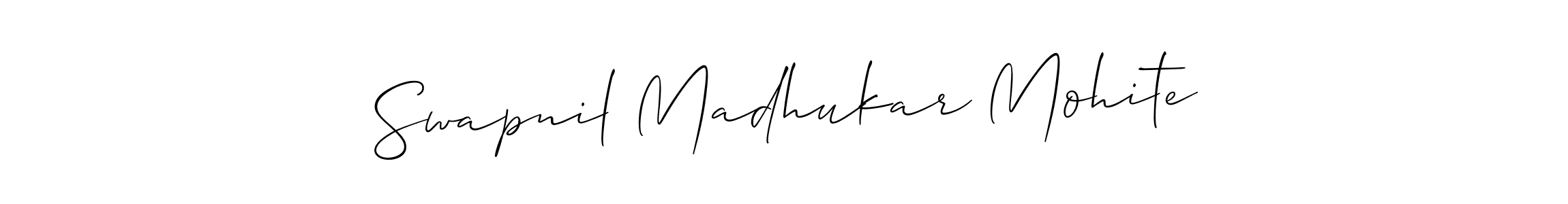 Also we have Swapnil Madhukar Mohite name is the best signature style. Create professional handwritten signature collection using Allison_Script autograph style. Swapnil Madhukar Mohite signature style 2 images and pictures png