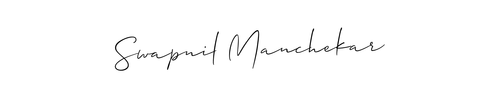 Also You can easily find your signature by using the search form. We will create Swapnil Manchekar name handwritten signature images for you free of cost using Allison_Script sign style. Swapnil Manchekar signature style 2 images and pictures png