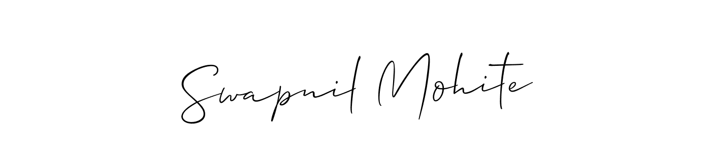 Swapnil Mohite stylish signature style. Best Handwritten Sign (Allison_Script) for my name. Handwritten Signature Collection Ideas for my name Swapnil Mohite. Swapnil Mohite signature style 2 images and pictures png