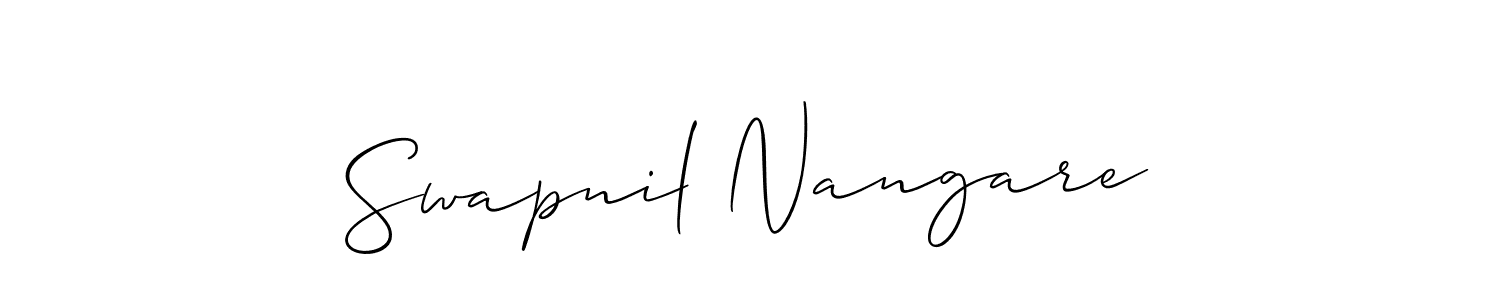 It looks lik you need a new signature style for name Swapnil Nangare. Design unique handwritten (Allison_Script) signature with our free signature maker in just a few clicks. Swapnil Nangare signature style 2 images and pictures png