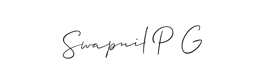 See photos of Swapnil P G official signature by Spectra . Check more albums & portfolios. Read reviews & check more about Allison_Script font. Swapnil P G signature style 2 images and pictures png