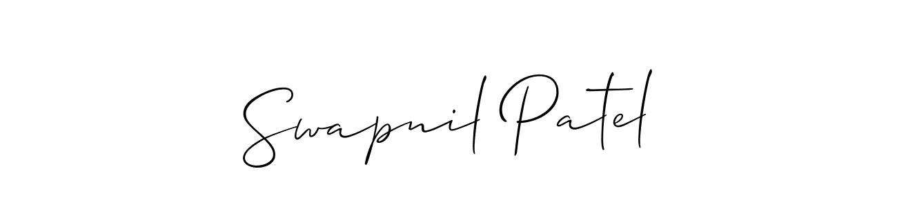 Similarly Allison_Script is the best handwritten signature design. Signature creator online .You can use it as an online autograph creator for name Swapnil Patel. Swapnil Patel signature style 2 images and pictures png