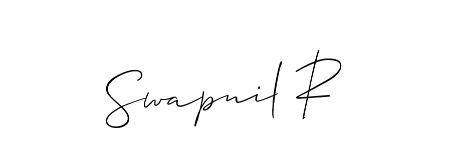 Design your own signature with our free online signature maker. With this signature software, you can create a handwritten (Allison_Script) signature for name Swapnil R. Swapnil R signature style 2 images and pictures png