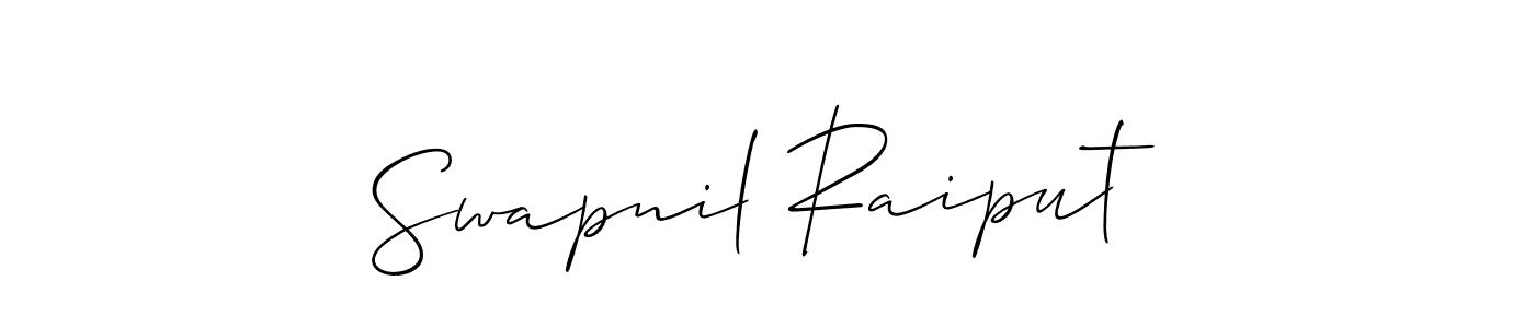 It looks lik you need a new signature style for name Swapnil Raiput. Design unique handwritten (Allison_Script) signature with our free signature maker in just a few clicks. Swapnil Raiput signature style 2 images and pictures png