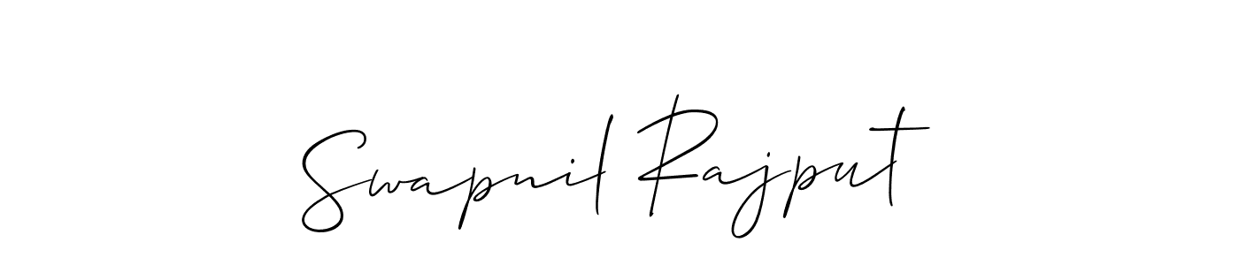 Use a signature maker to create a handwritten signature online. With this signature software, you can design (Allison_Script) your own signature for name Swapnil Rajput. Swapnil Rajput signature style 2 images and pictures png