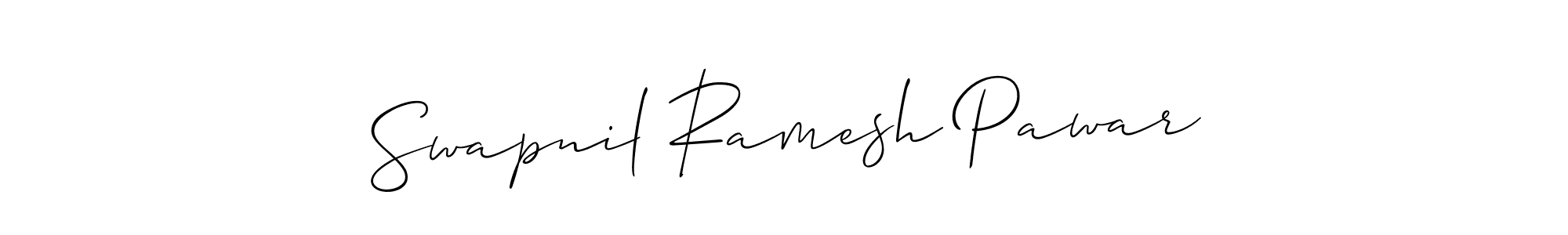 How to Draw Swapnil Ramesh Pawar signature style? Allison_Script is a latest design signature styles for name Swapnil Ramesh Pawar. Swapnil Ramesh Pawar signature style 2 images and pictures png