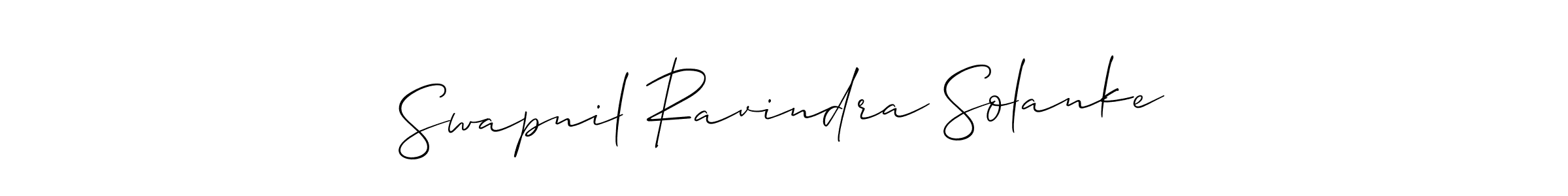 How to make Swapnil Ravindra Solanke name signature. Use Allison_Script style for creating short signs online. This is the latest handwritten sign. Swapnil Ravindra Solanke signature style 2 images and pictures png