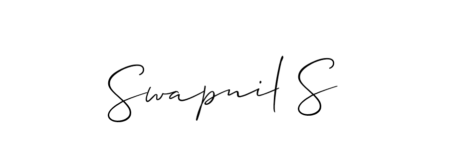 How to make Swapnil S signature? Allison_Script is a professional autograph style. Create handwritten signature for Swapnil S name. Swapnil S signature style 2 images and pictures png