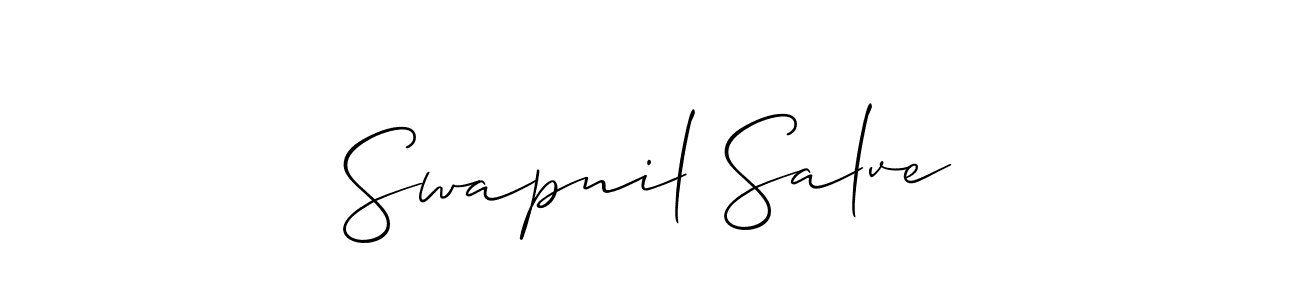 Use a signature maker to create a handwritten signature online. With this signature software, you can design (Allison_Script) your own signature for name Swapnil Salve. Swapnil Salve signature style 2 images and pictures png