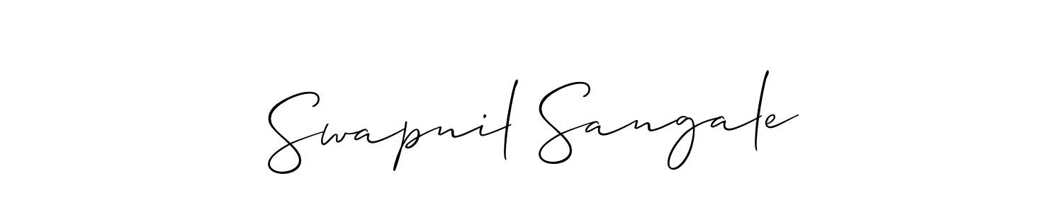 It looks lik you need a new signature style for name Swapnil Sangale. Design unique handwritten (Allison_Script) signature with our free signature maker in just a few clicks. Swapnil Sangale signature style 2 images and pictures png
