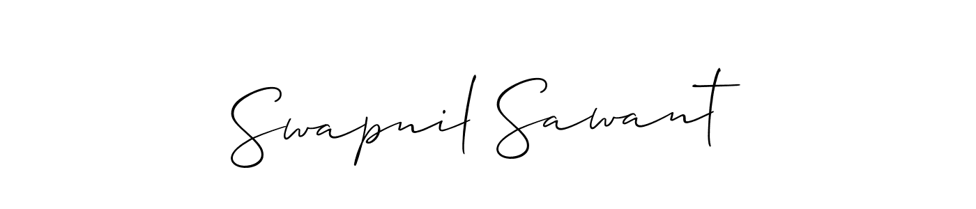 Allison_Script is a professional signature style that is perfect for those who want to add a touch of class to their signature. It is also a great choice for those who want to make their signature more unique. Get Swapnil Sawant name to fancy signature for free. Swapnil Sawant signature style 2 images and pictures png